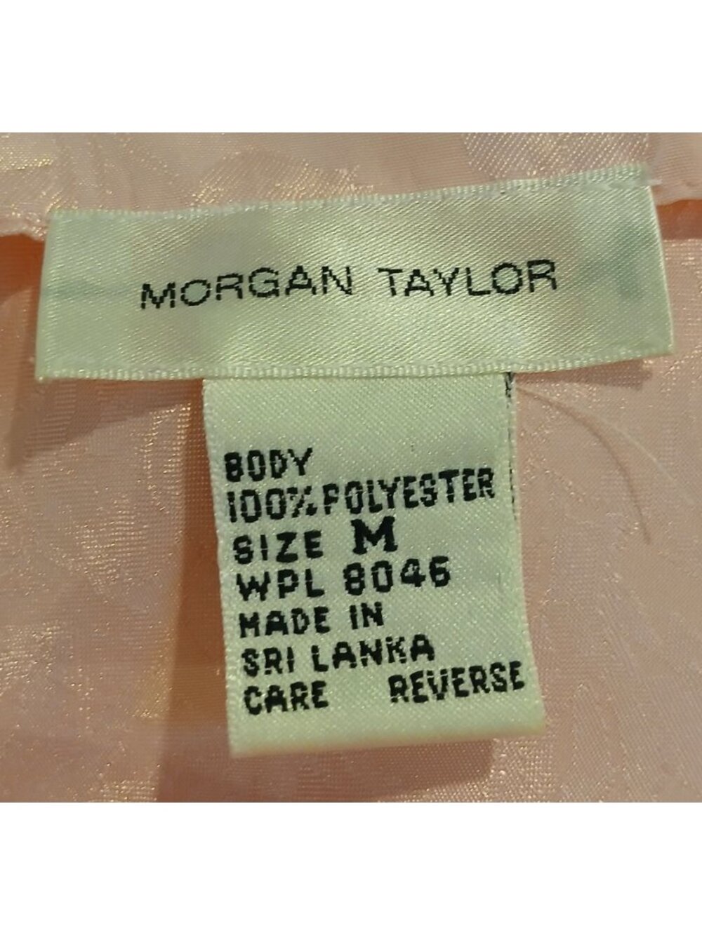 Morgan Taylor Womens Medium V-Neck Evening Gown Pink Nightgown Satin #i-4 - Picture 6 of 9